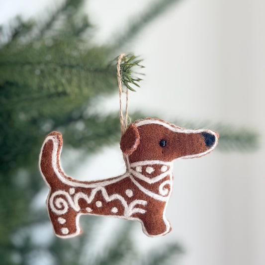 Felt Gingerbread Collection - Dachshund  Dog