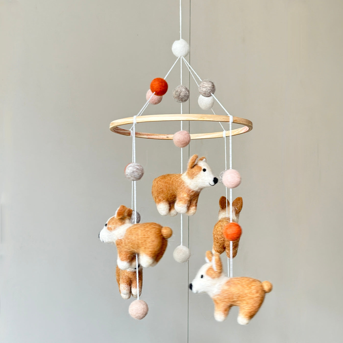 Felt Baby Mobile - Corgi