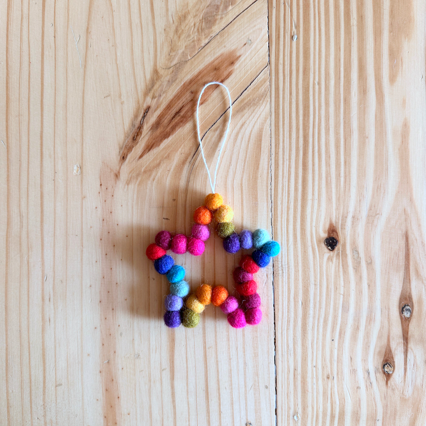 Pompom Rainbow Love Ornament