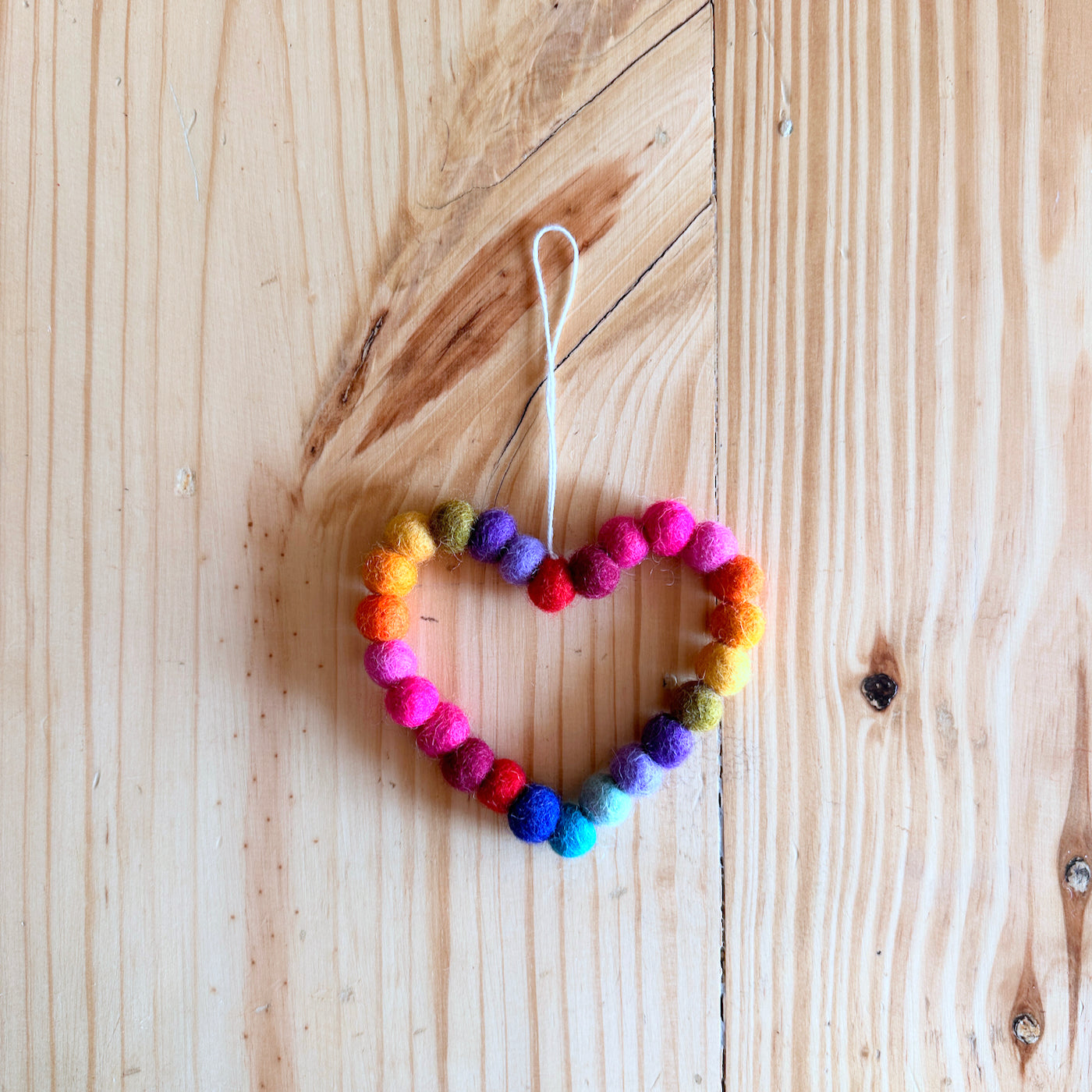 Pompom Rainbow Love Ornament