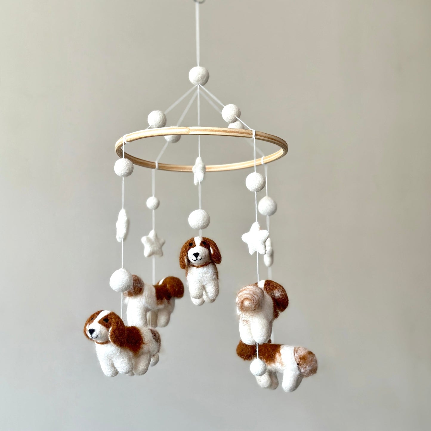 Felt Baby Mobile - King Charles Cavalier Dog