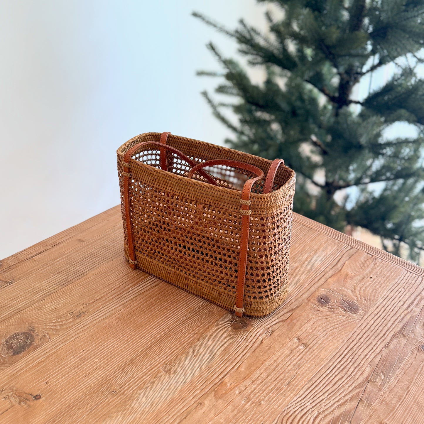 Bali Rattan Woven Tote Bag
