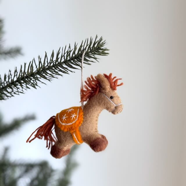 Felt Pony Ornament