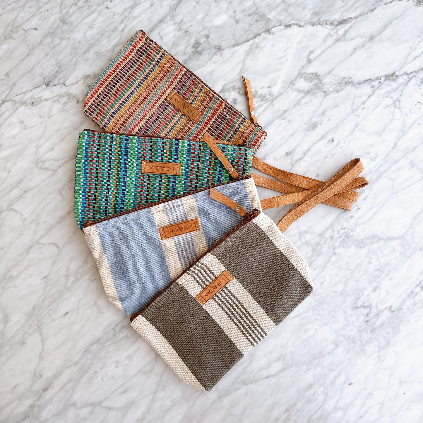 Handwoven Cosmetic Pouch with Wrist Strap | Fair Trade Everyday Case