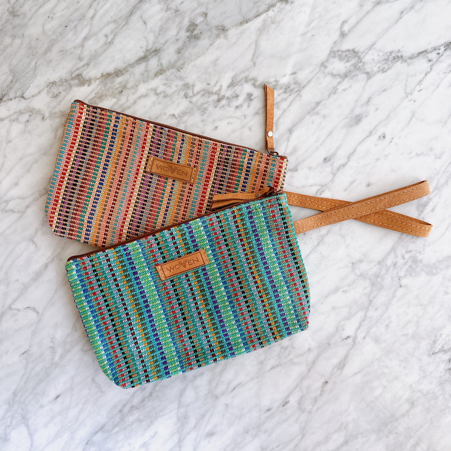Handwoven Cosmetic Pouch with Wrist Strap | Fair Trade Everyday Case