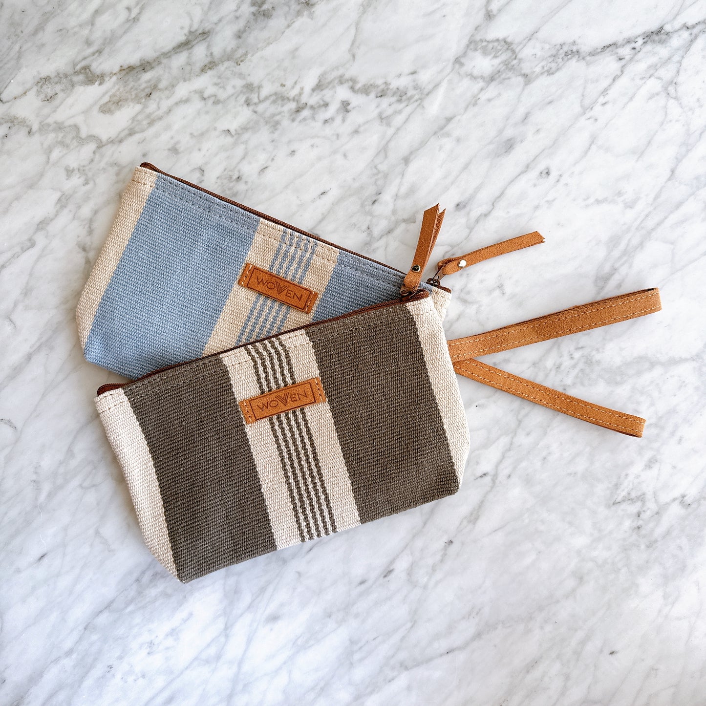 Handwoven Cosmetic Pouch with Wrist Strap | Fair Trade Everyday Case
