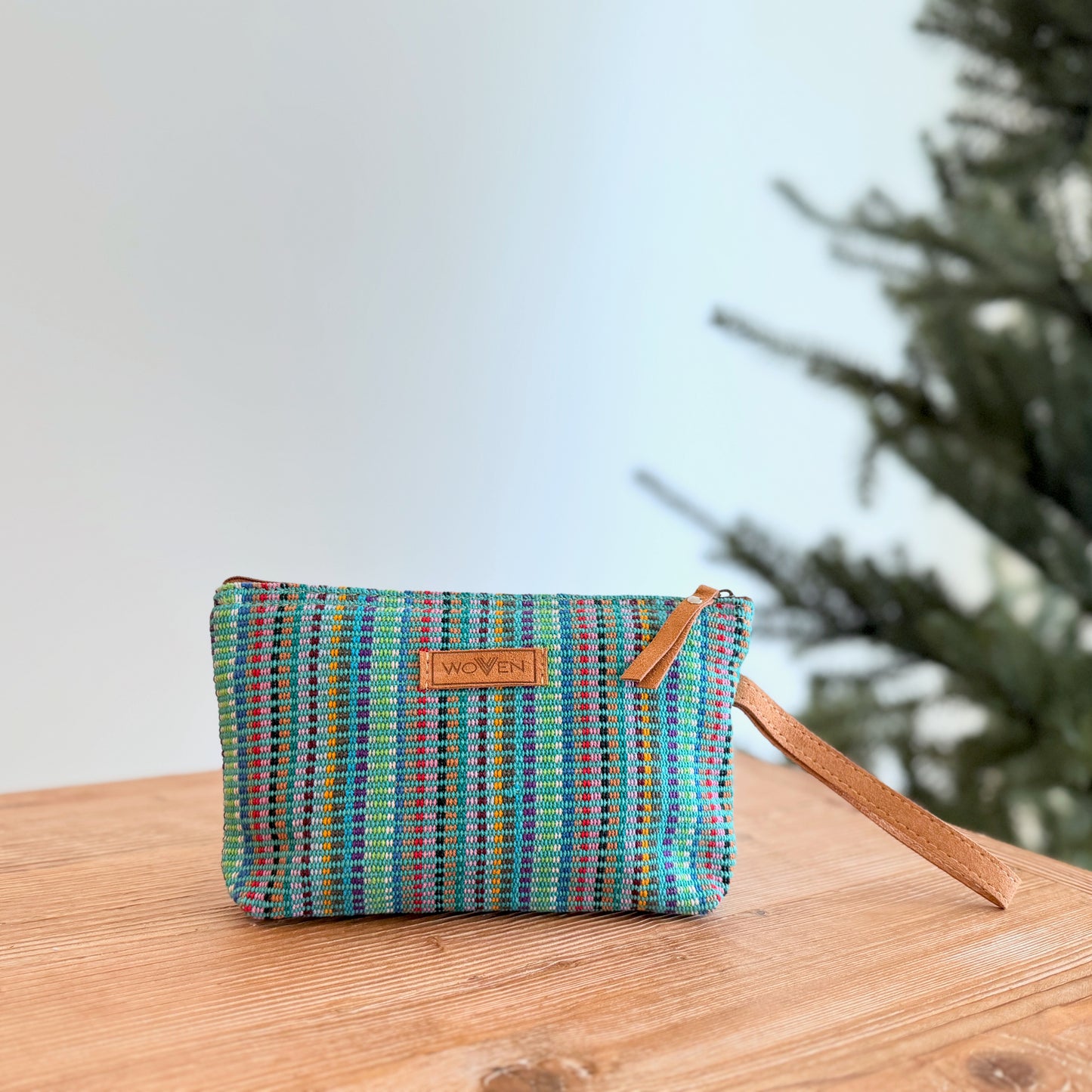 Handwoven Cosmetic Pouch with Wrist Strap | Fair Trade Everyday Case