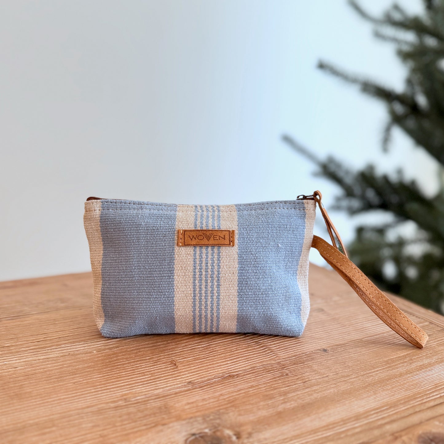 Handwoven Cosmetic Pouch with Wrist Strap | Fair Trade Everyday Case