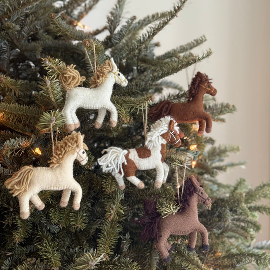 Felt Horse Ornament