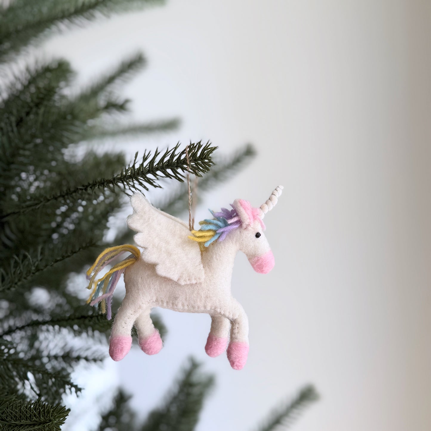 Felt Ornament - 2026 Prancing Pastel Unicorn