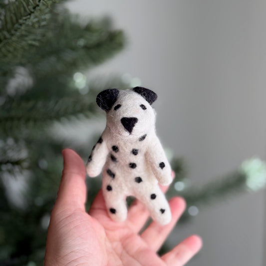 Felt Finger Puppet - Dalmatian Dog