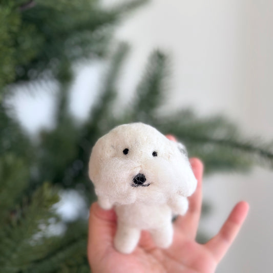 Maltese Dog Finger Puppet