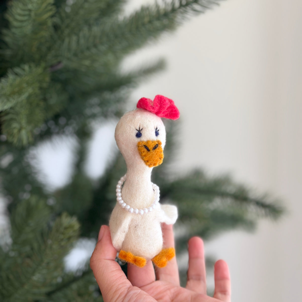 Lady Duck Finger Puppet