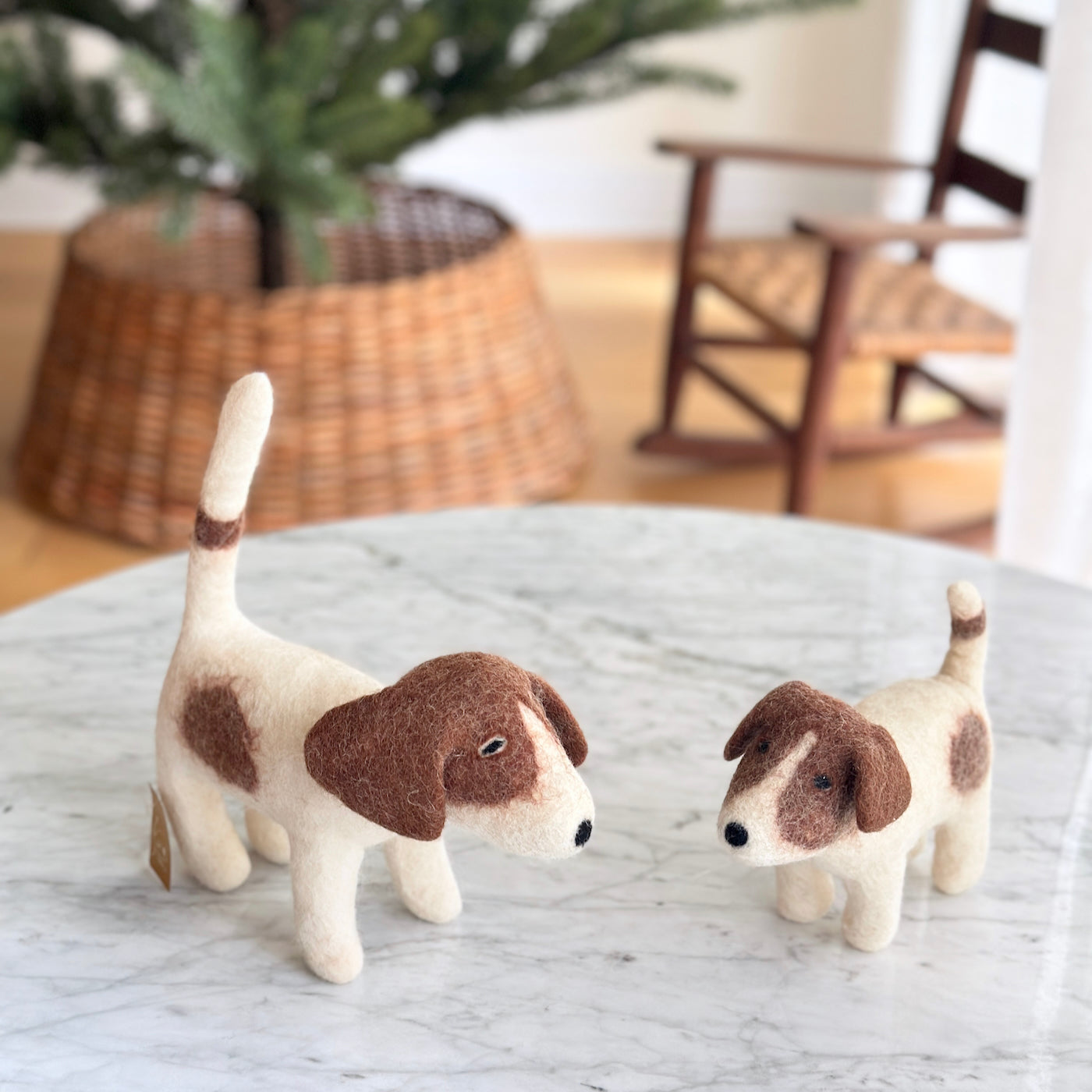 Felt Calico Dog