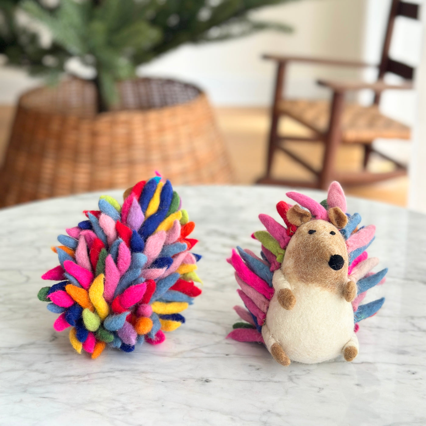 Felt Rainbow Hedgehog