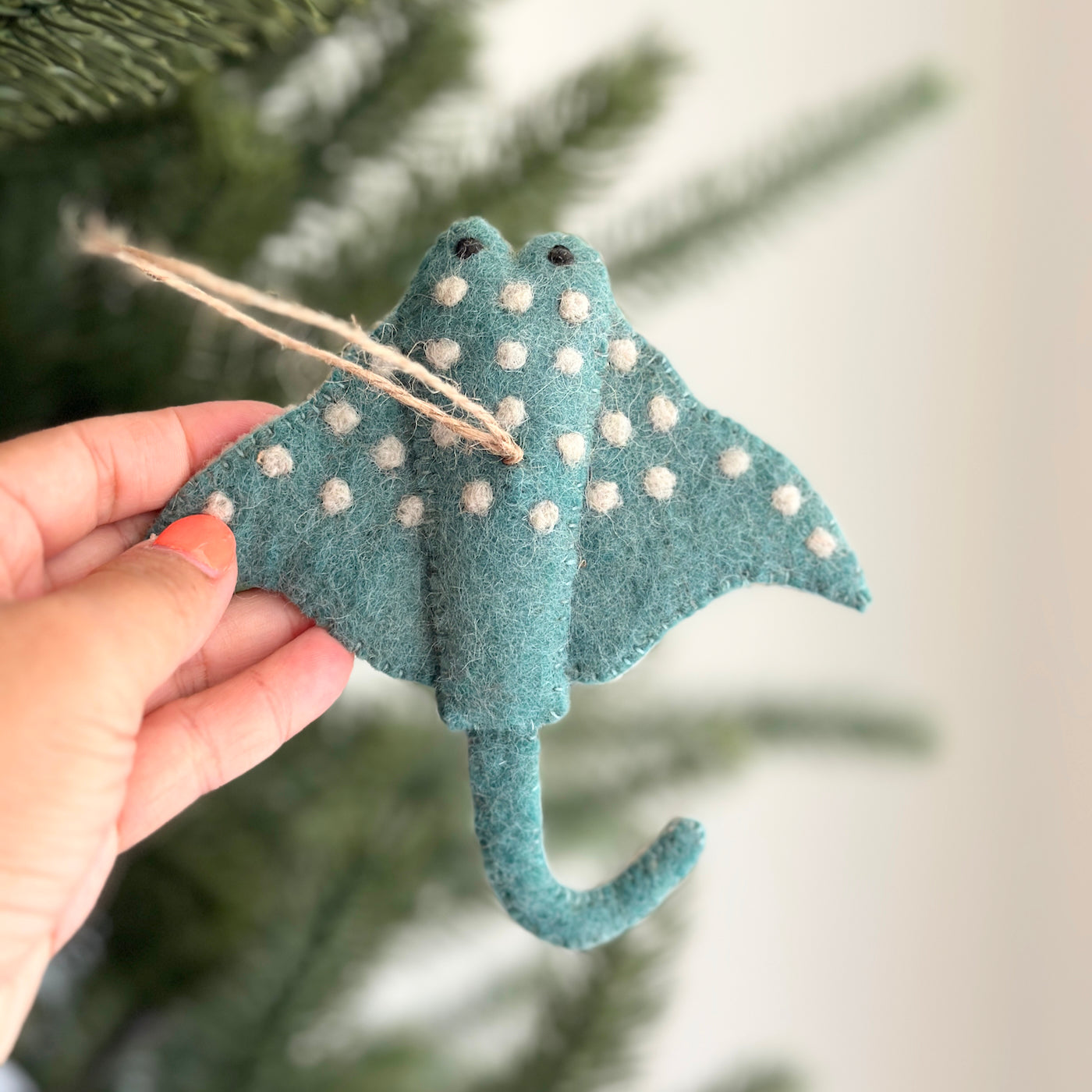 Felt Christmas Ornaments Set of 5 - Cute Sea Creatures