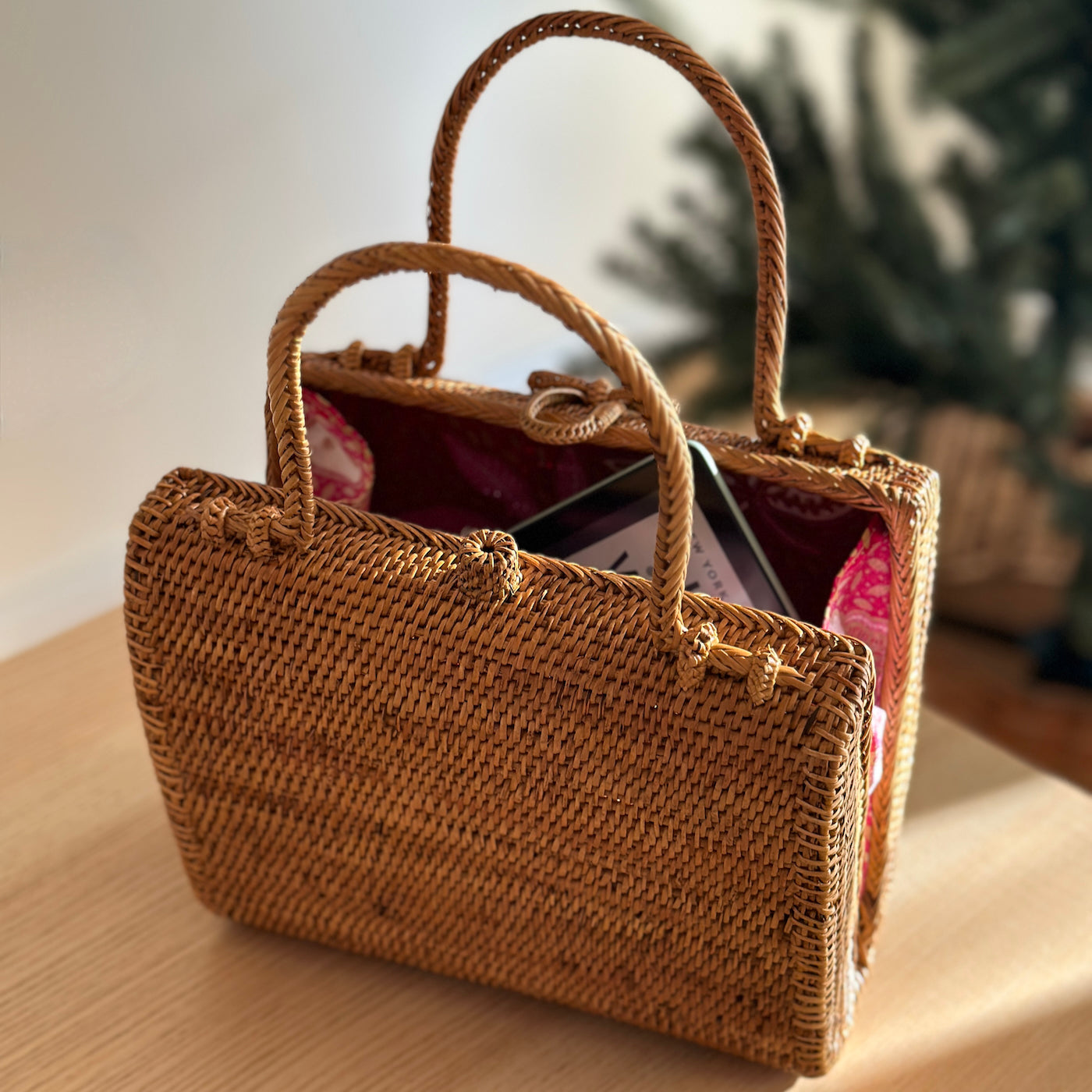 Bali Rattan Handbag - Kenia