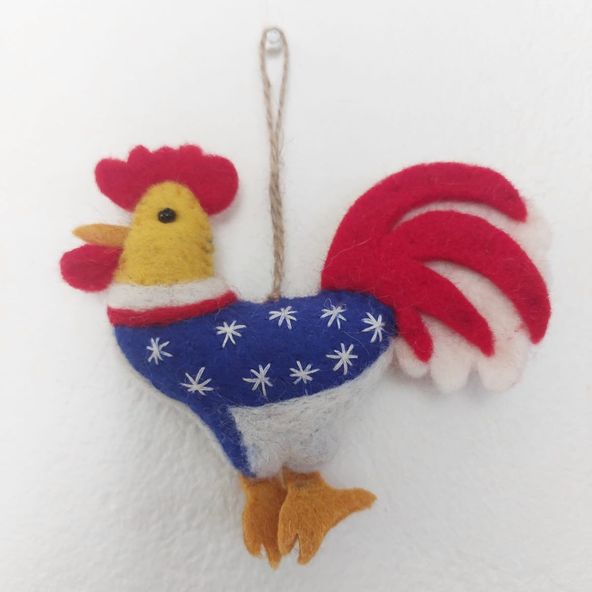 Felt Patriotic Chicken Ornament