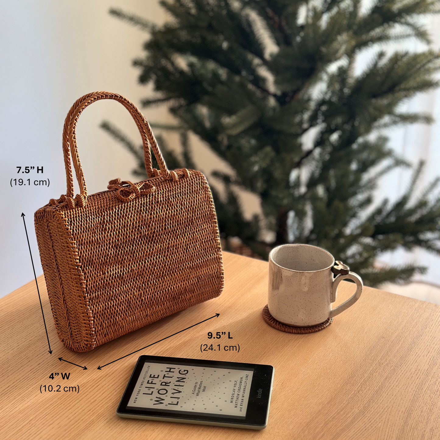 Bali Rattan Suitcase Handbag - Kenia