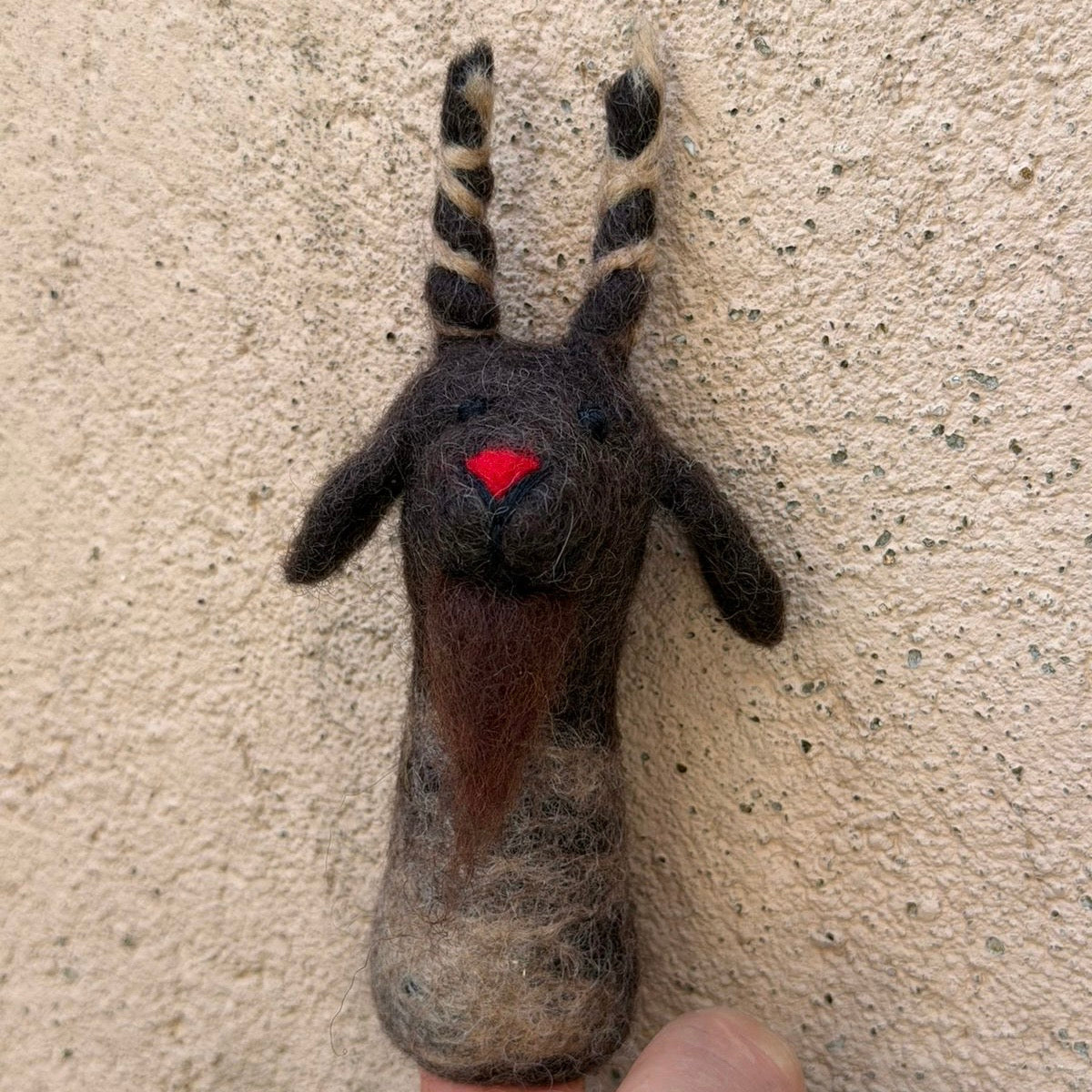 White Goat Finger Puppet