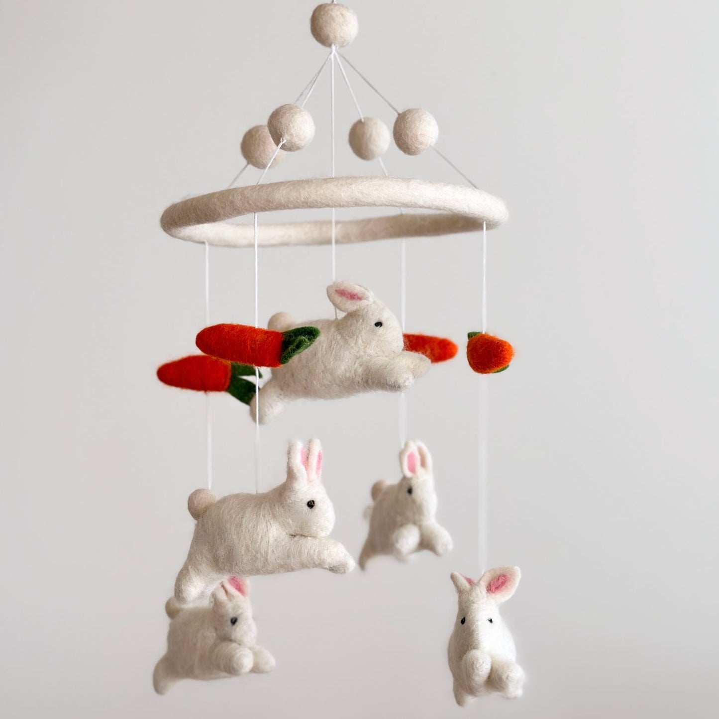 Felt Baby Mobile - Bunnies & Carrots