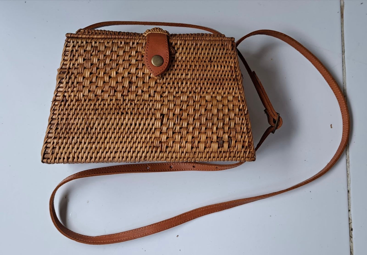 Bali Rattan Crossbody Bag - Maya