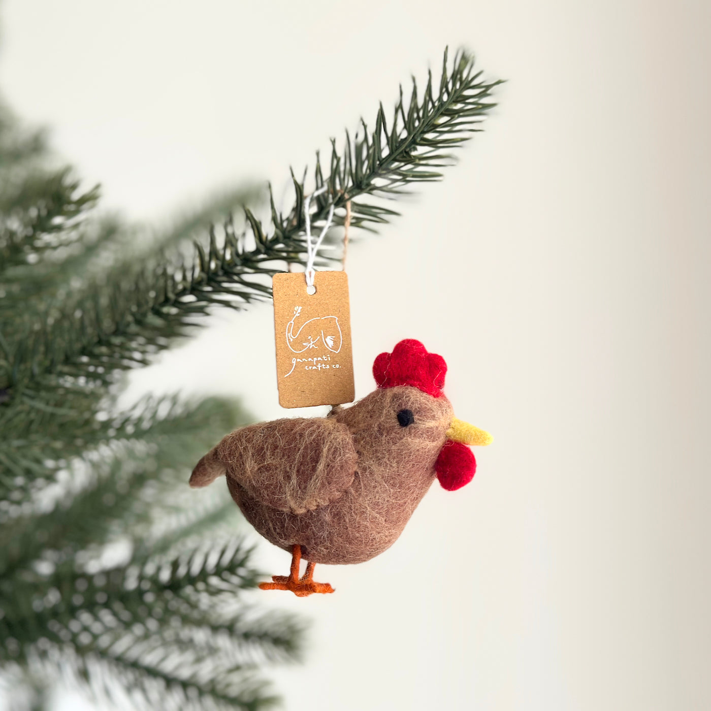 Felt Chicken Ornament