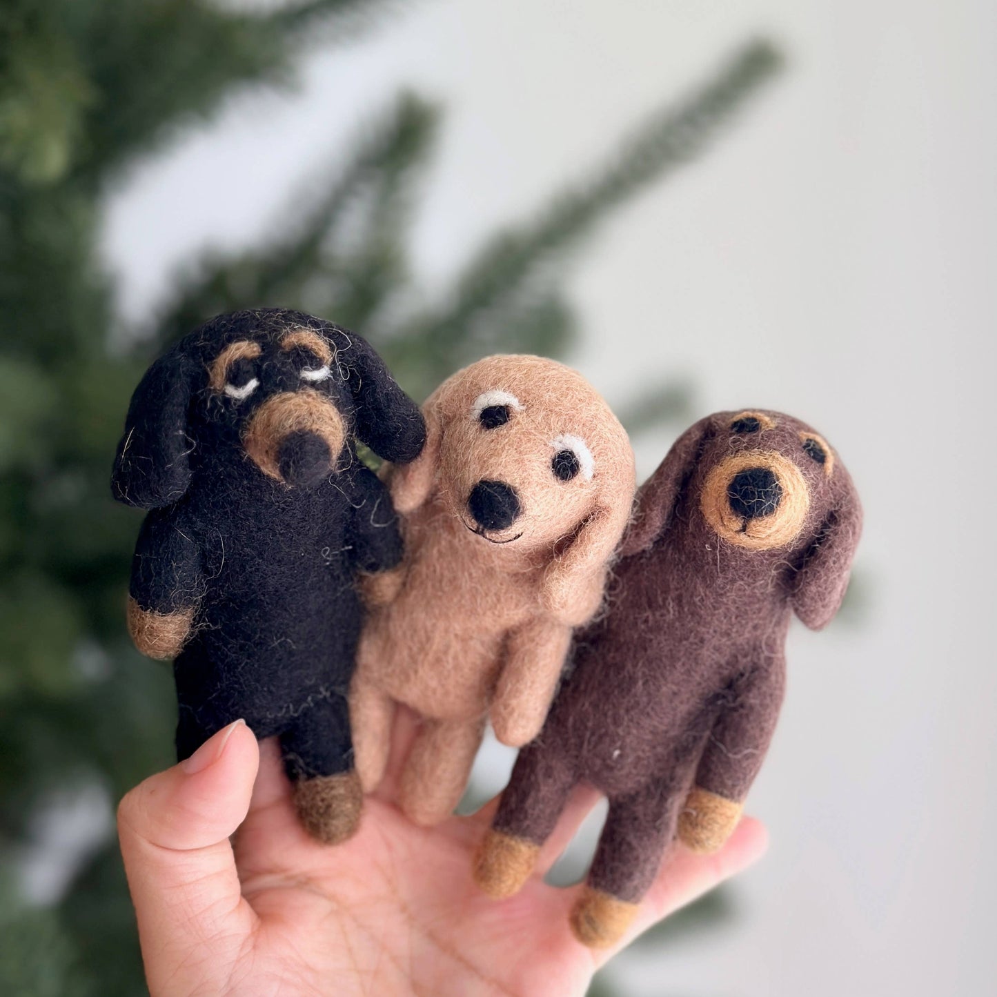 Dachshund Dog Finger Puppet - Set of 6