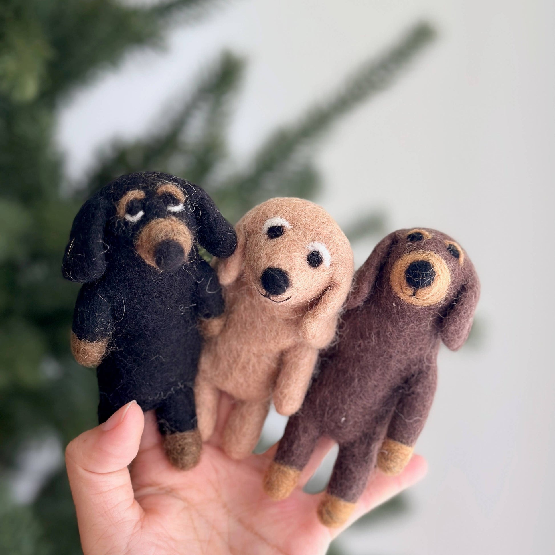 Dachshund Dog Finger Puppet - Set of 6