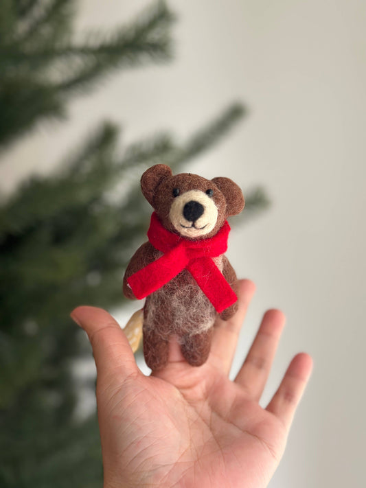 Felt Finger Puppet: Honey Bear