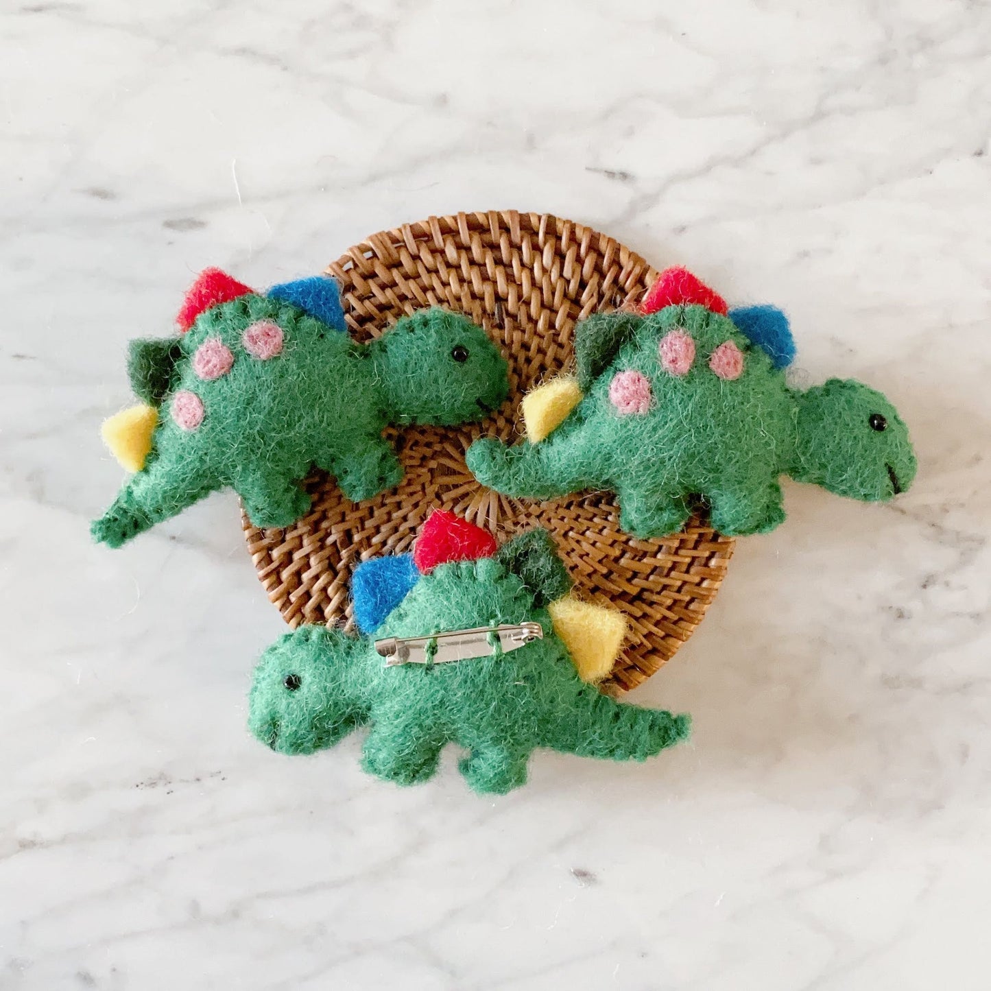 Felt Dinosaur Brooch