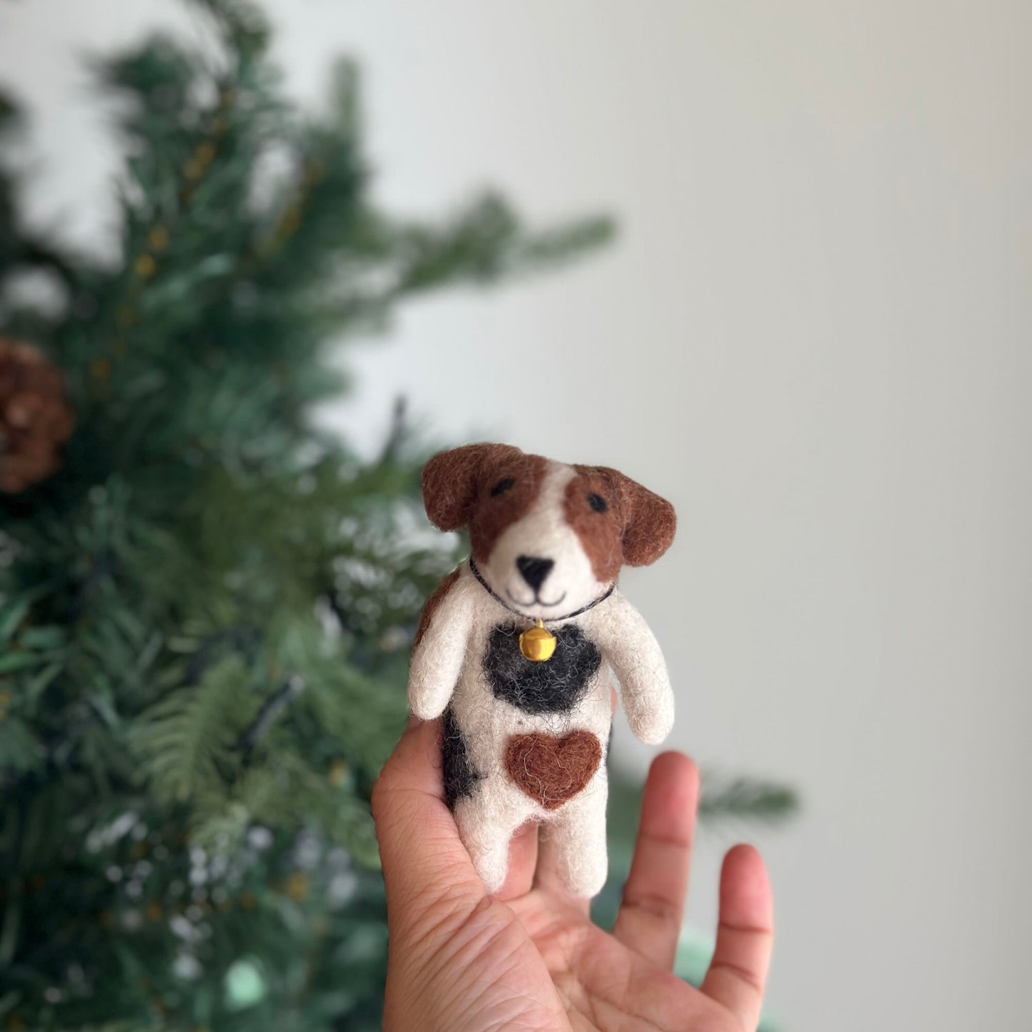 Felt Finger Puppet - Jack Russell Terrier Dog