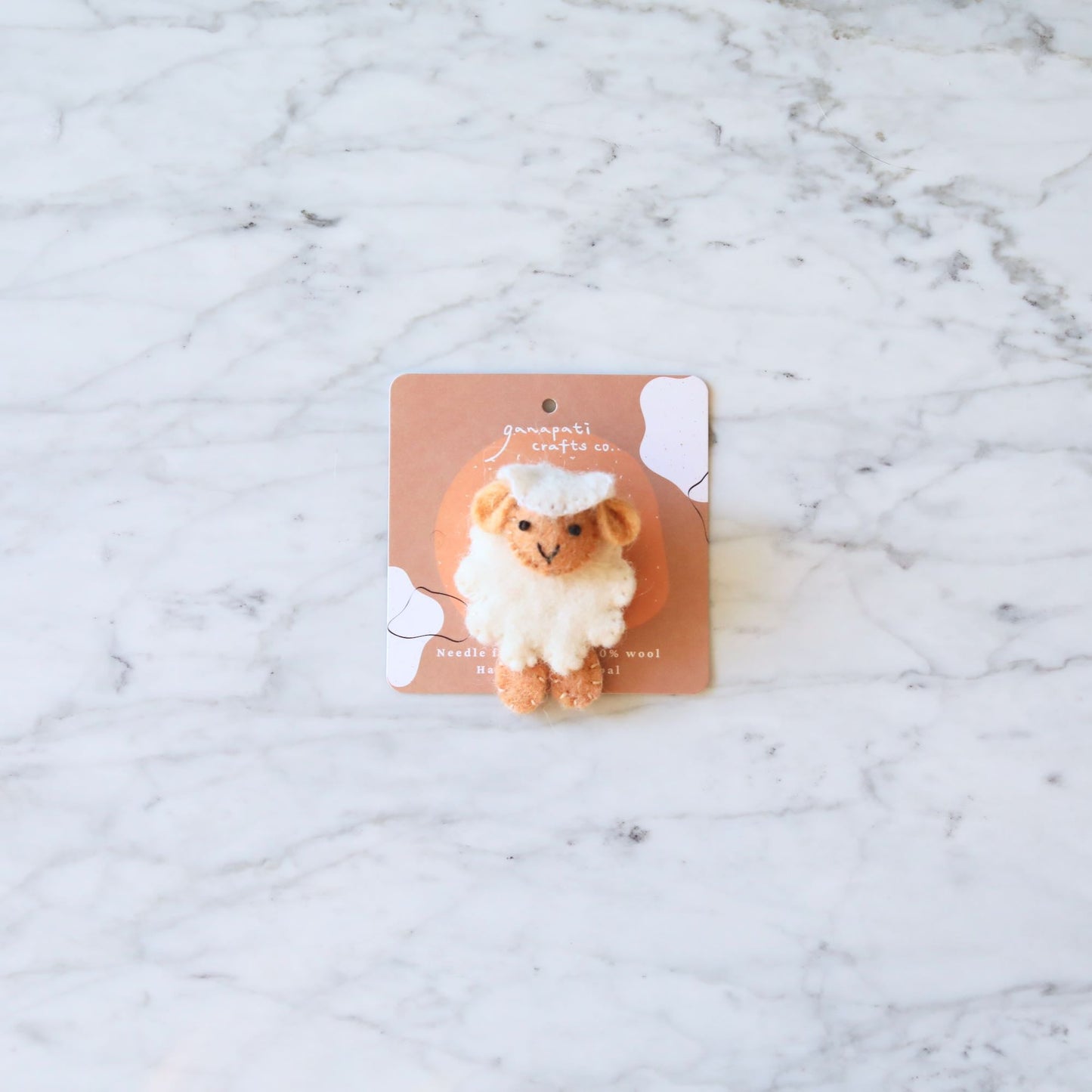 Felted Sheep Brooch