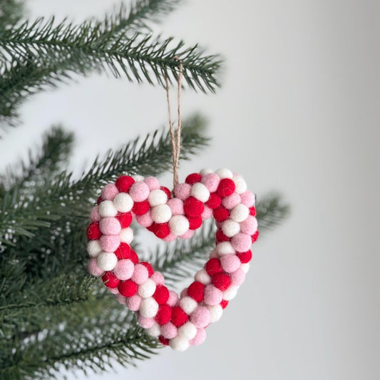 Valentine's Love Wreath Ornament, Valentine's Gift, Gifts For Him, Fair Trade Ornament, Hanging Decorations, Xmas Ornaments