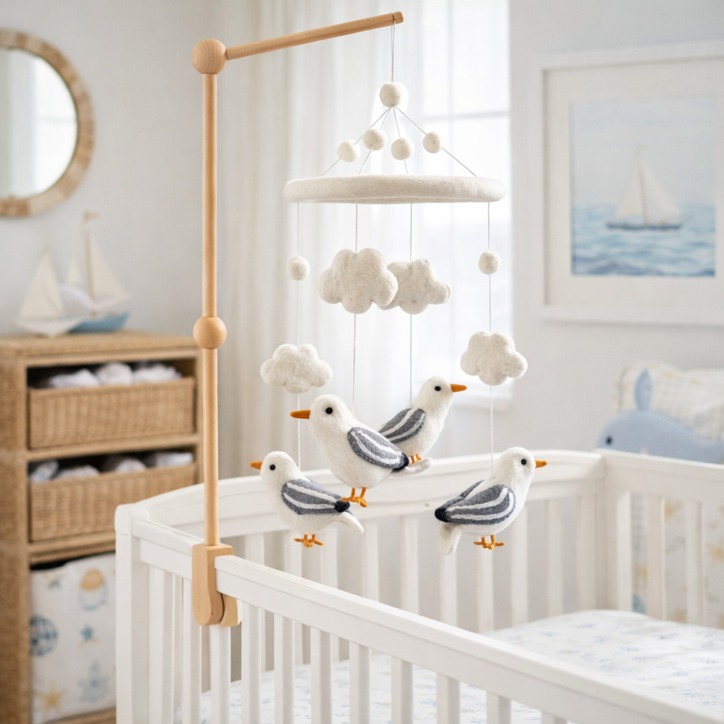 Felt Baby Mobile - Seagull