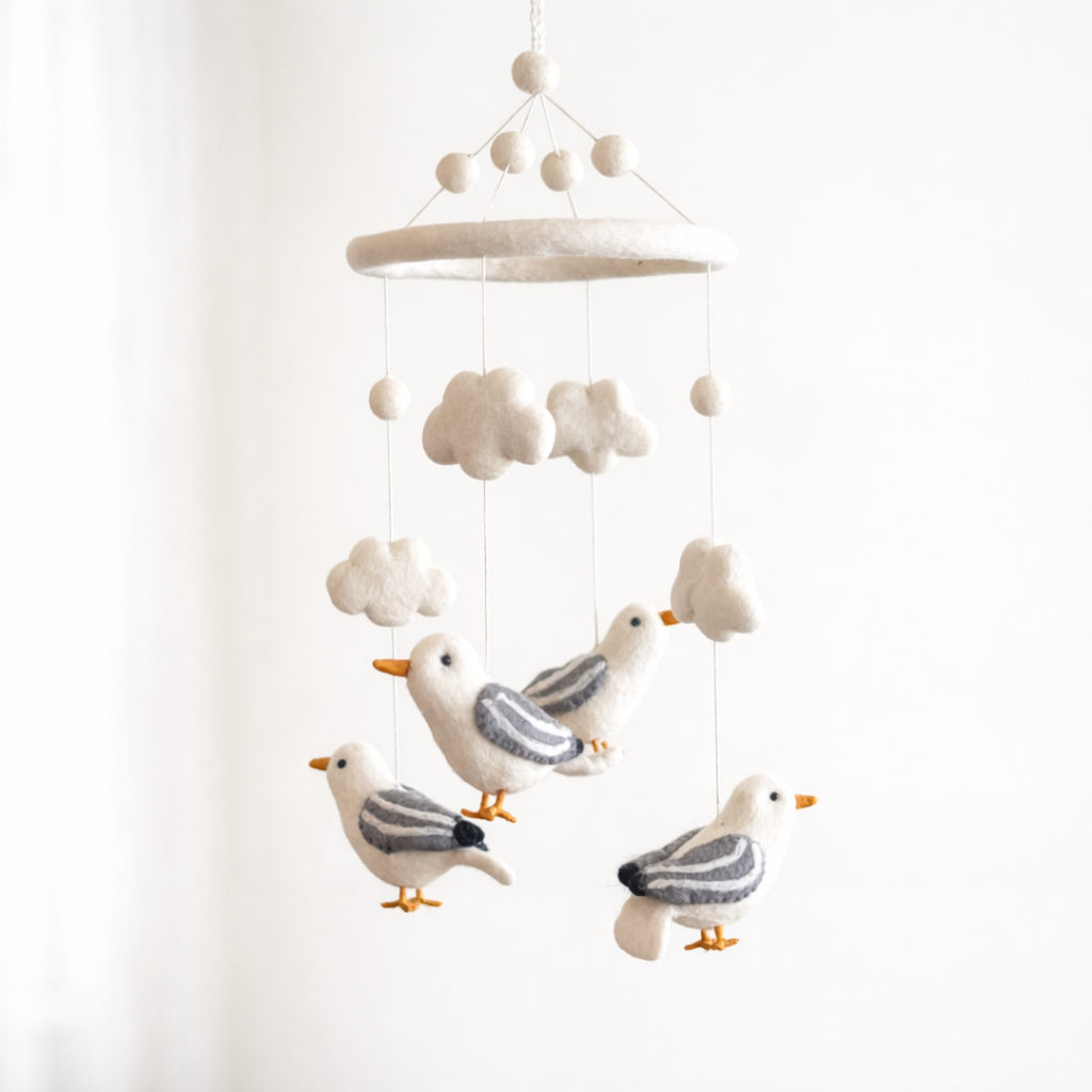 Felt Baby Mobile - Seagull