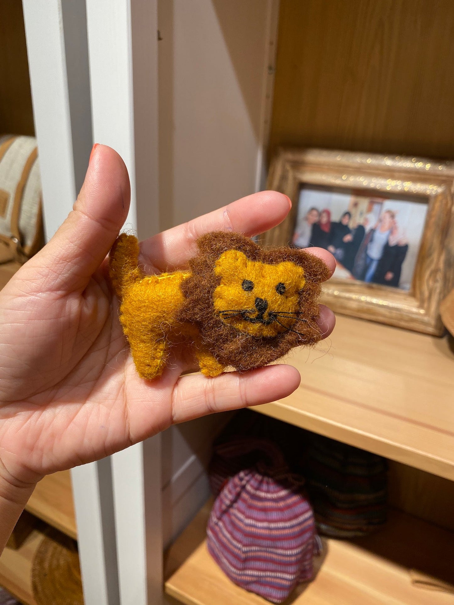 Felted Lion Brooch