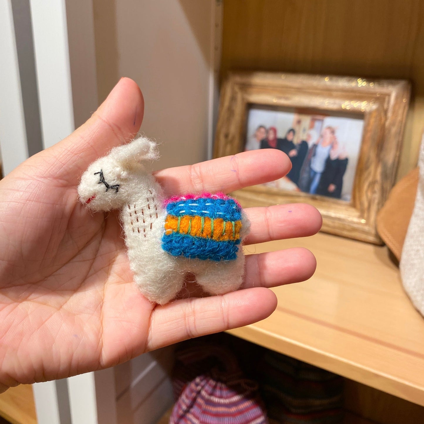 Felted Llama Brooch