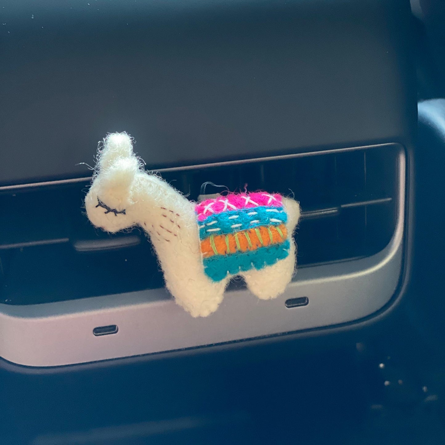 Felted Llama Brooch