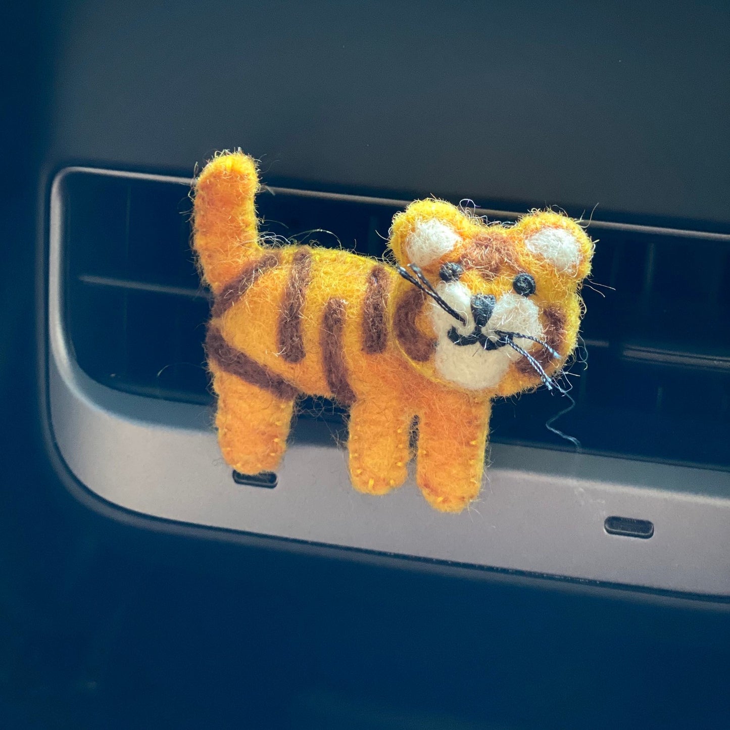 Felted Tiger Brooch