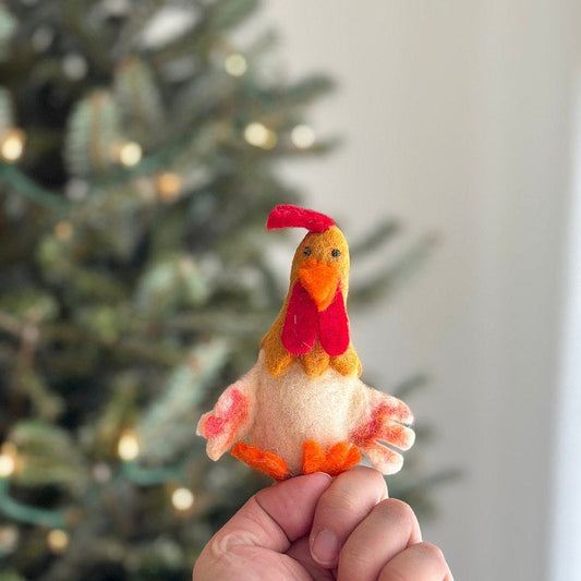 Felt Finger Puppet - Hen