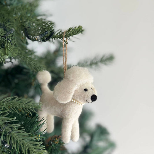 Felt Ornament - Poodle Ornament