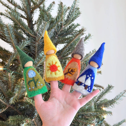 Felt Four Season Gnomes Finger Puppet - Set of 4