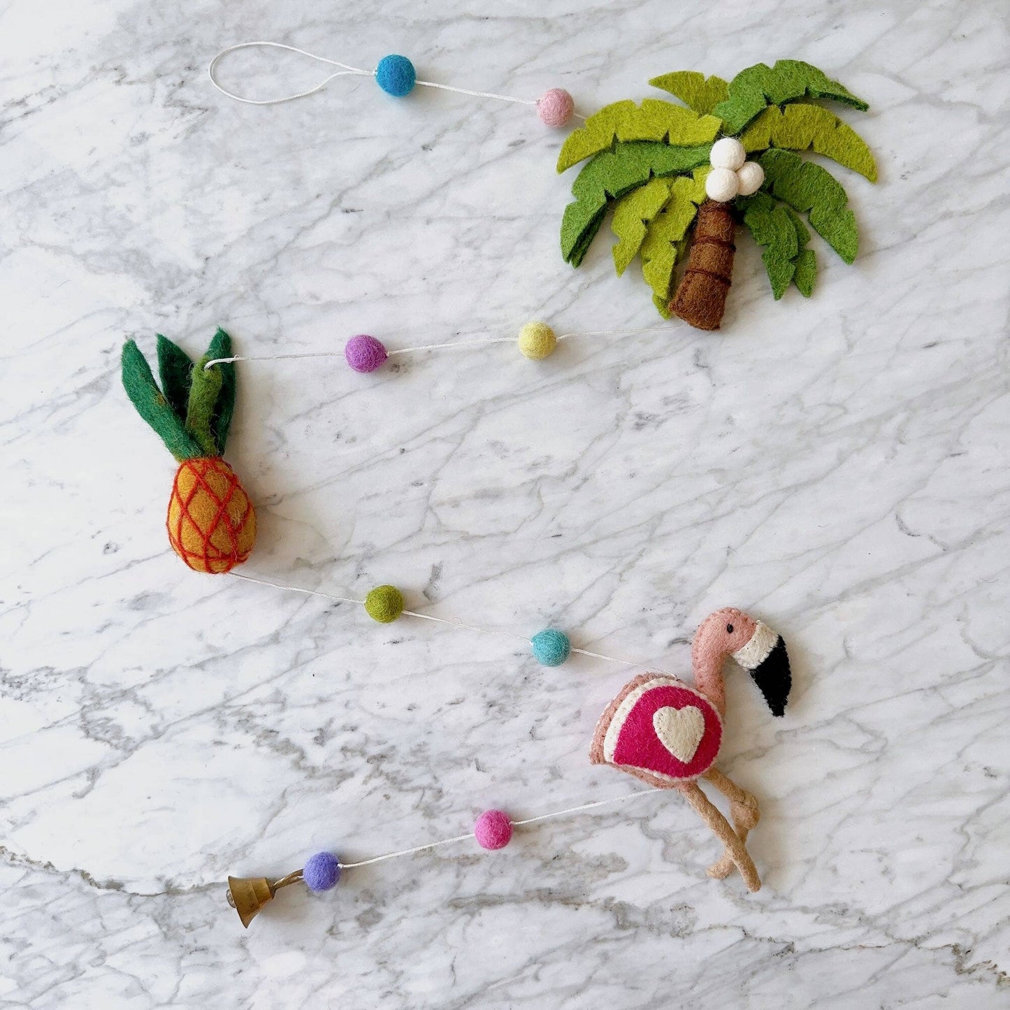 Felt Garland - Tropical Trio Flamingo