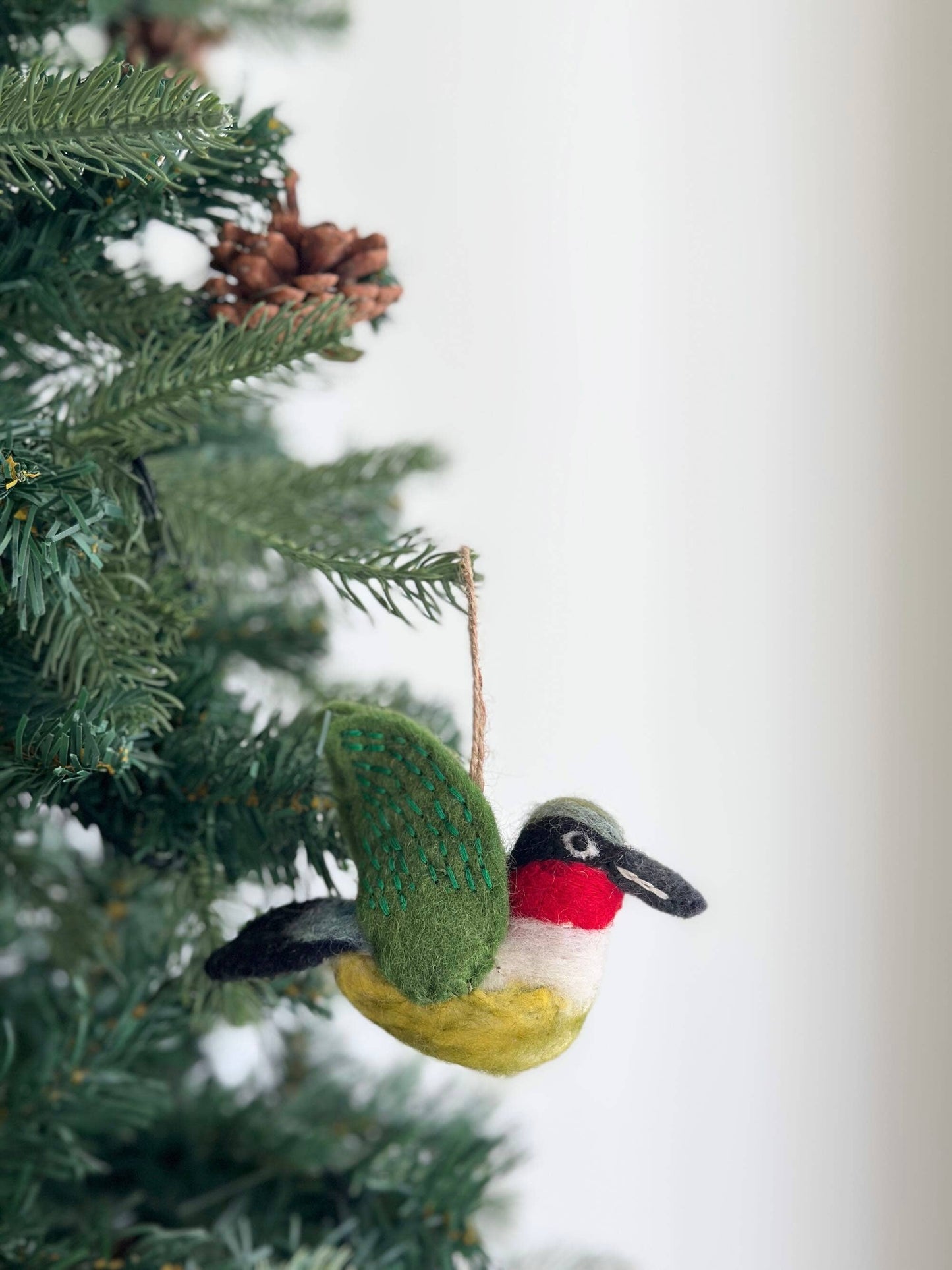 Needle Felted Hummingbird Ornament