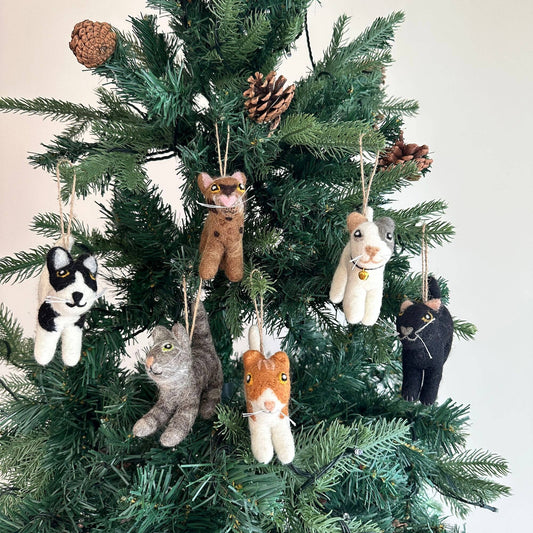 Felt Ornament - Playful Cat