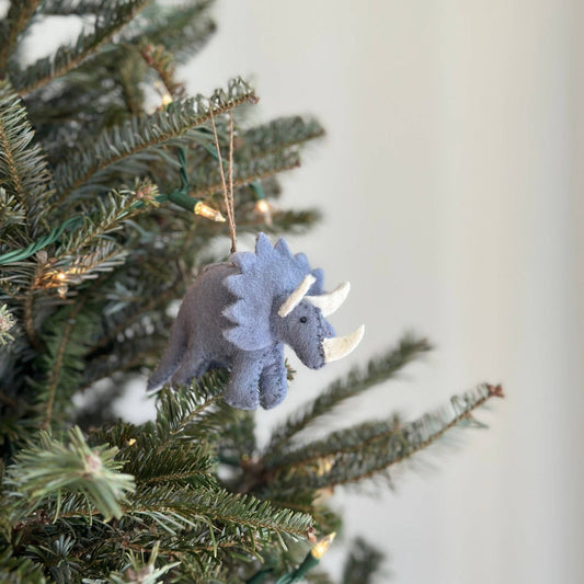 Felt Ornament - Dinosaur Triceratops