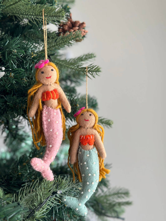 Felt Ornament - Blond Mermaid