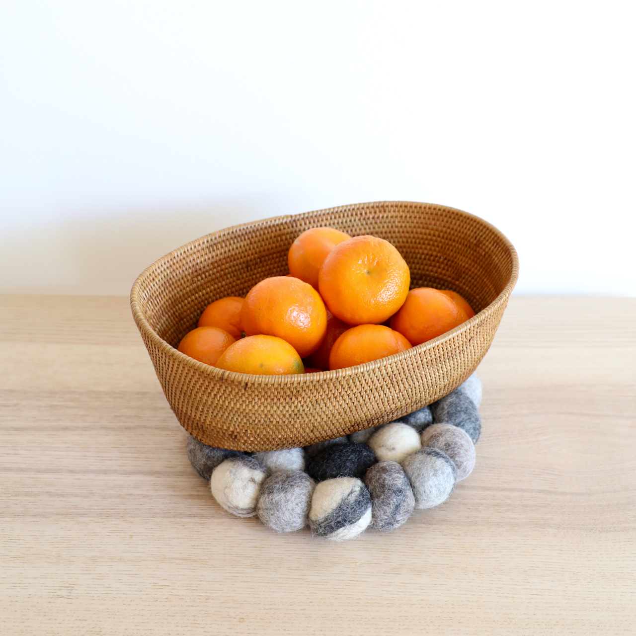 Bali Rattan Fruit Bowl - Oval