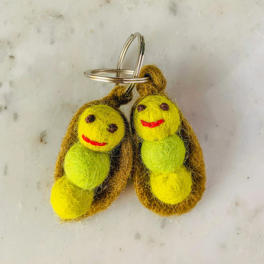 Felt Keychain - Pea